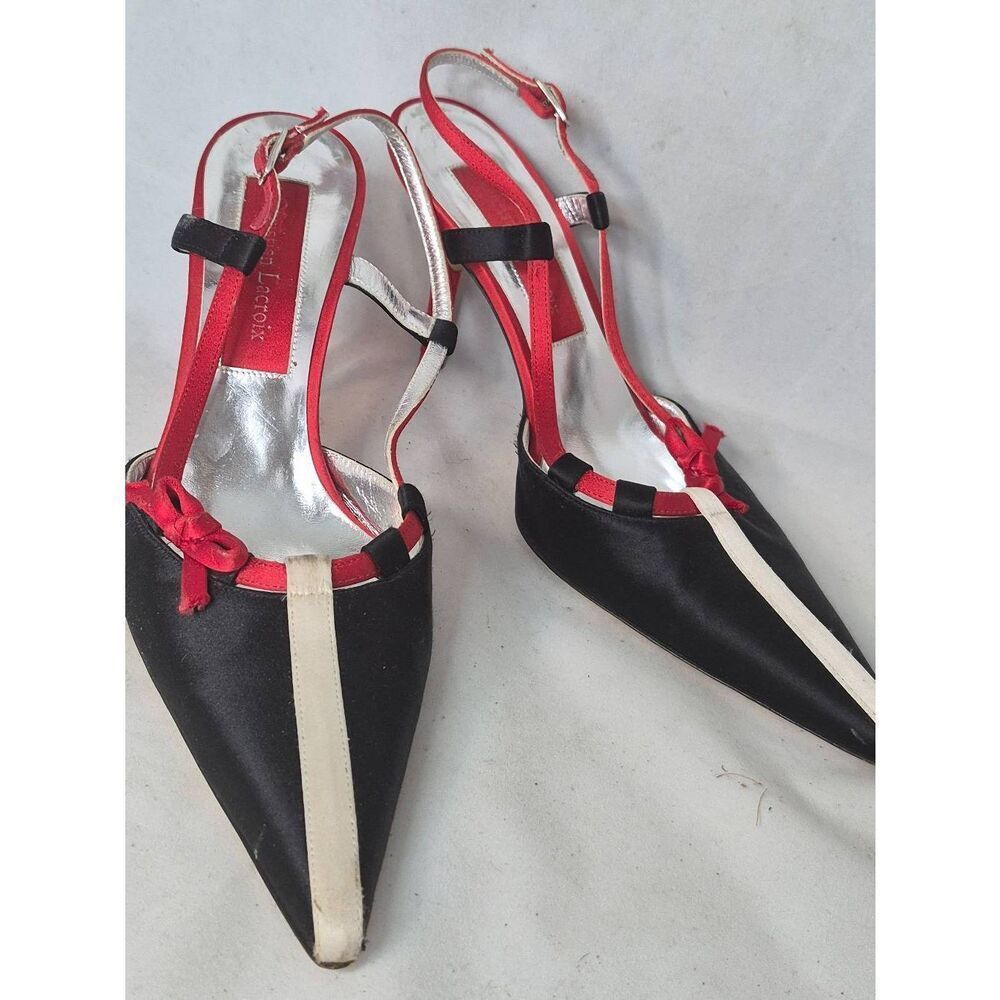 Christian LaCroix sling  backs - Picture 6 of 8
